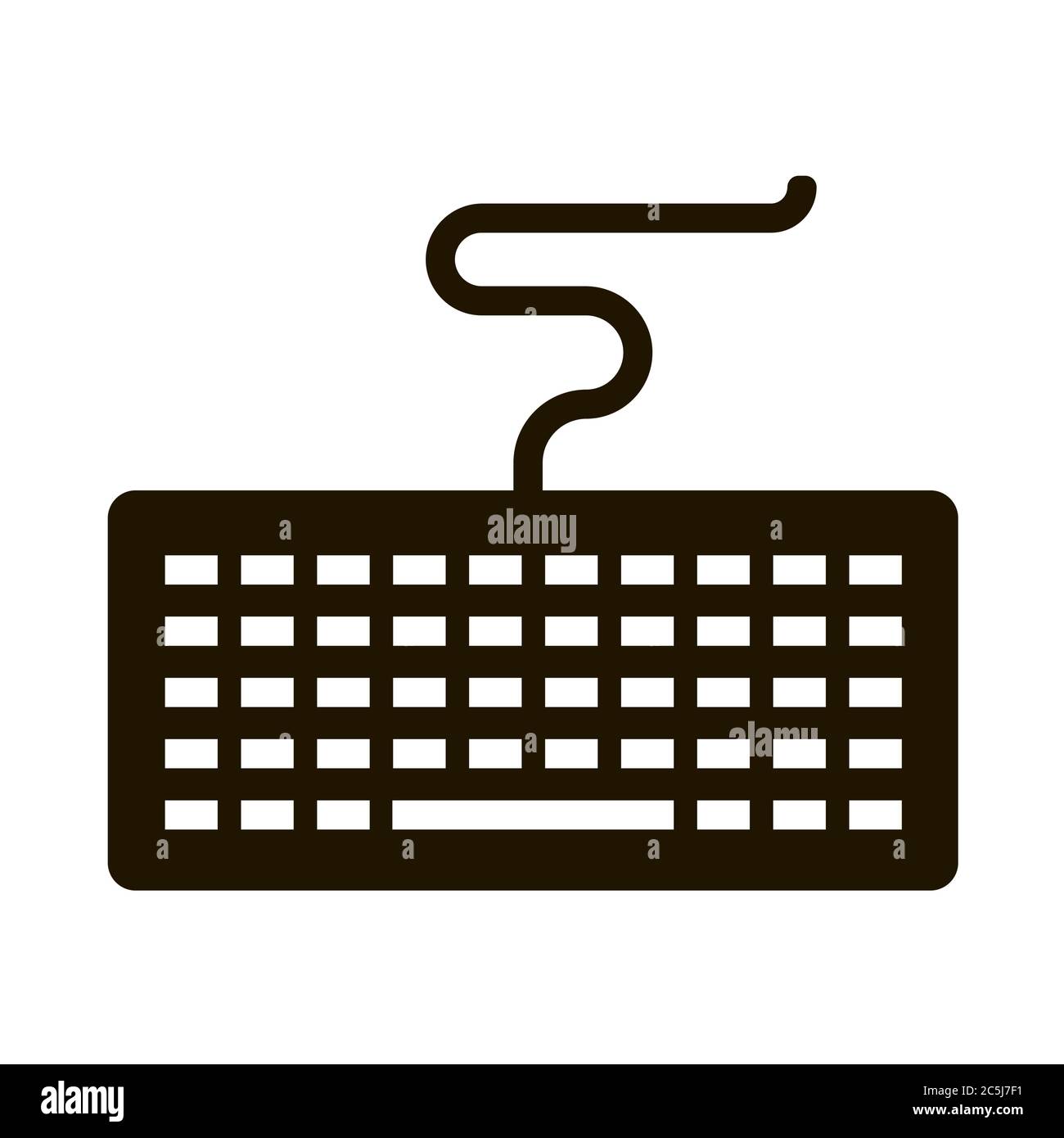 Icona tastiera in stile piatto alla moda isolato. EPS 10. Illustrazione Vettoriale
