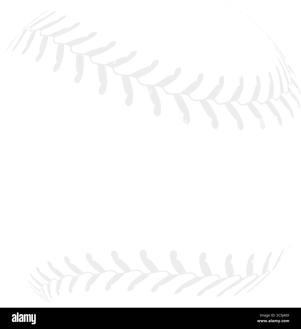 Palla da baseball su sfondo bianco Illustrazione Vettoriale