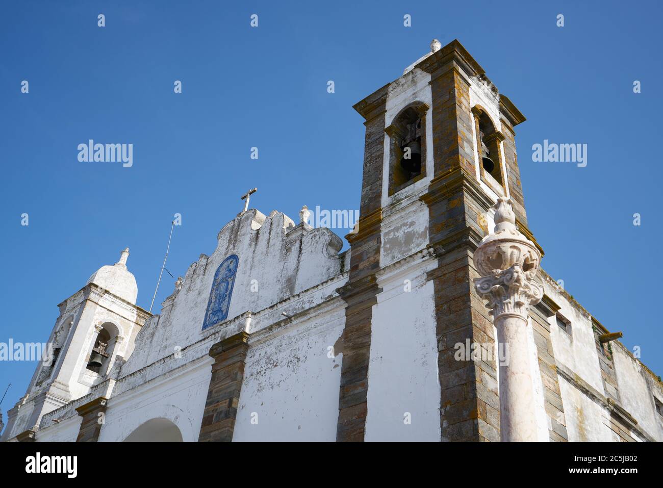 Chiesa di Monsaraz Alentejo, Portogallo Foto Stock