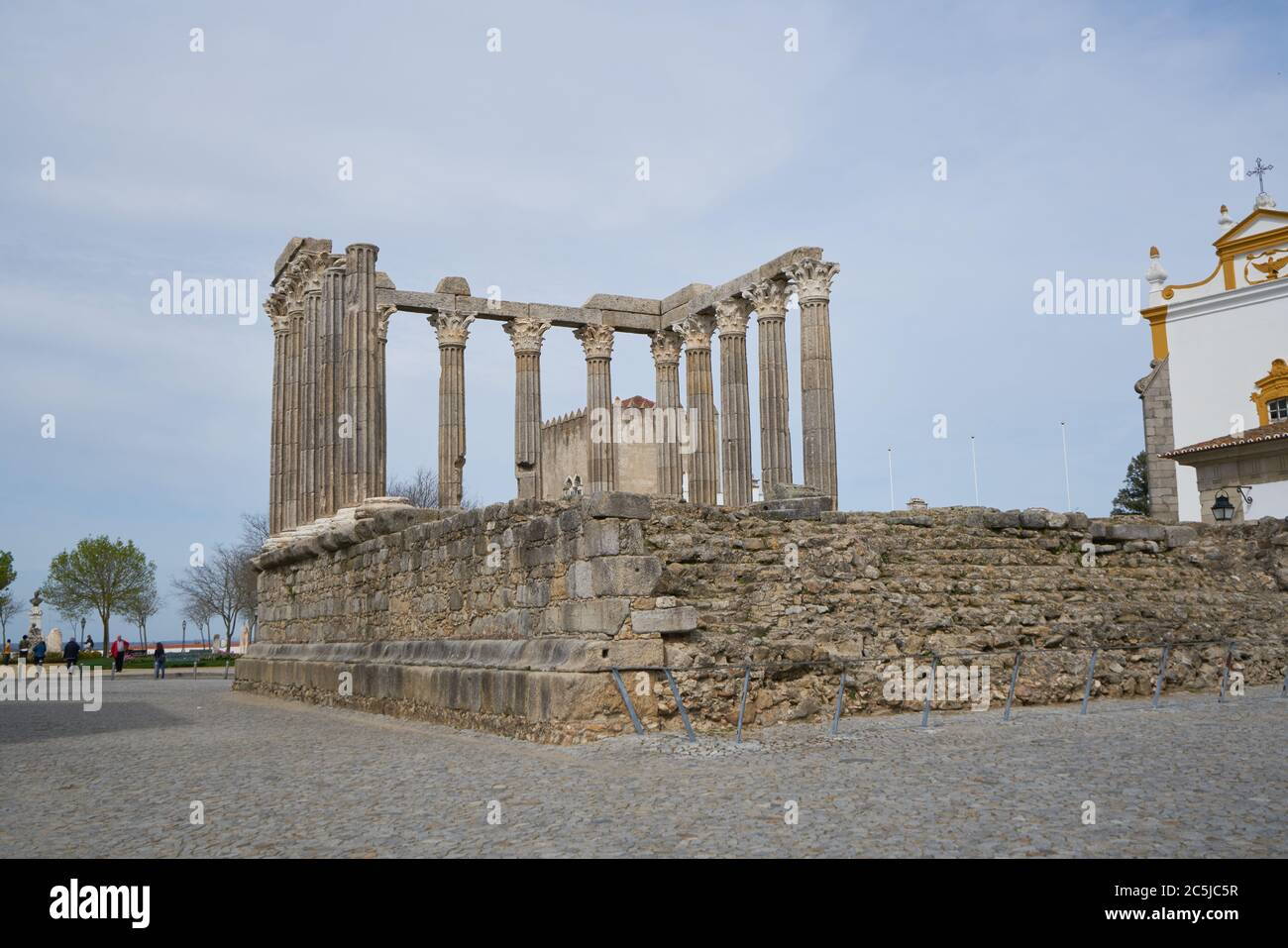 Tempio Templo de Diana a Evora, Portogallo Foto Stock