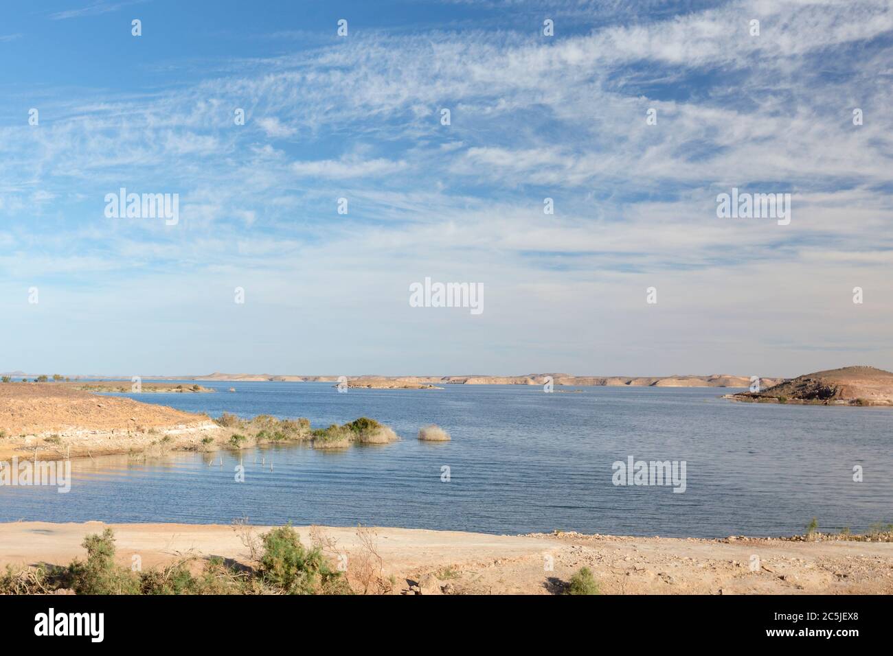 Lago Nasser ad Abu Simbel Egitto Foto Stock