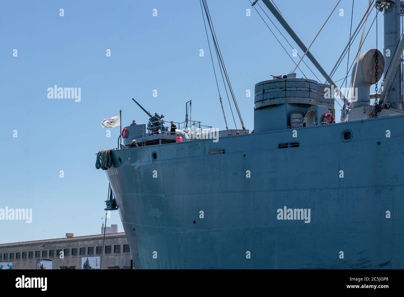 Vista della mostra SS Geremia o’Brien, Pier 39 Foto Stock