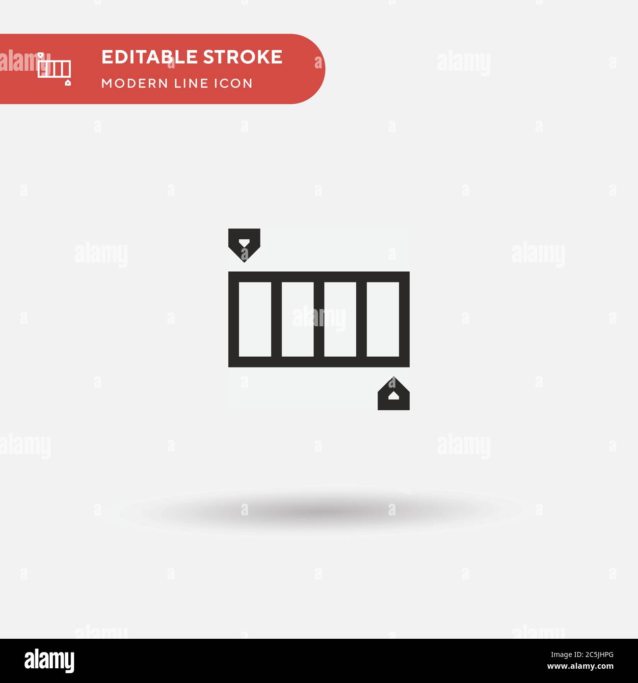 Icona vettore semplice gradiente. Modello di disegno simbolo illustrazione per elemento UI mobile Web. Pittogramma moderno a colori perfetto su tratto modificabile. Icone di gradiente per il vostro progetto aziendale Illustrazione Vettoriale