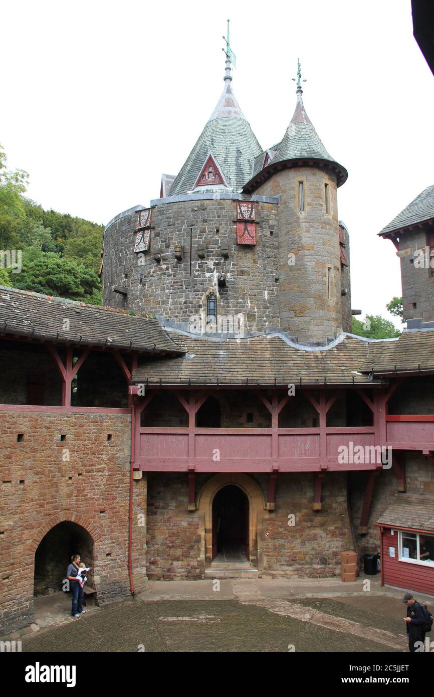 Castell Coch a Cardiff, Galles. Regno Unito Foto Stock