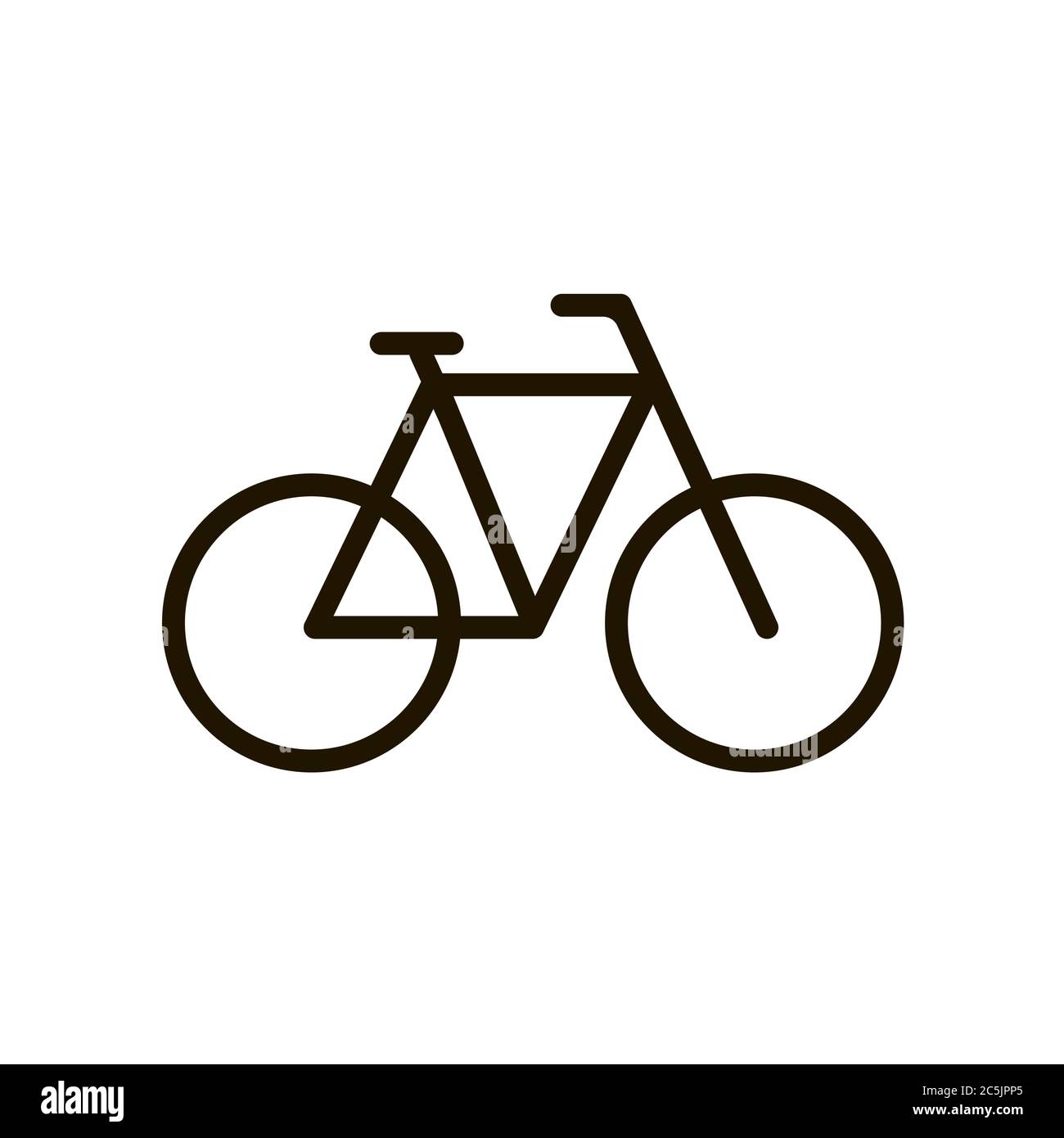Icona della bicicletta in stile piatto alla moda isolato. Illustrazione eps 10. Illustrazione Vettoriale