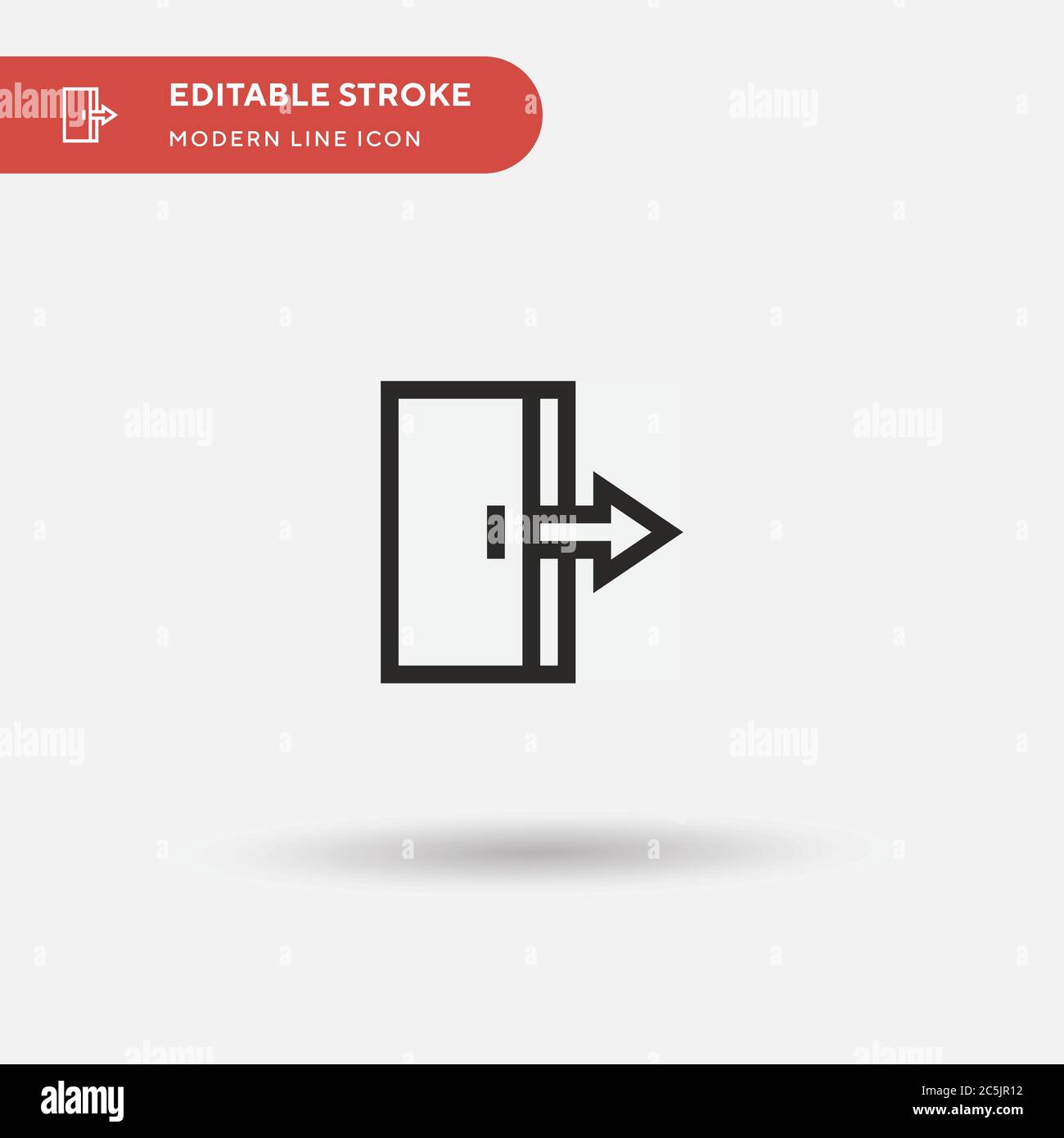 Icona Disconnetti vettore semplice. Modello di disegno simbolo illustrazione per elemento UI mobile Web. Pittogramma moderno a colori perfetto su tratto modificabile. Icone di disconnessione per il progetto aziendale Illustrazione Vettoriale