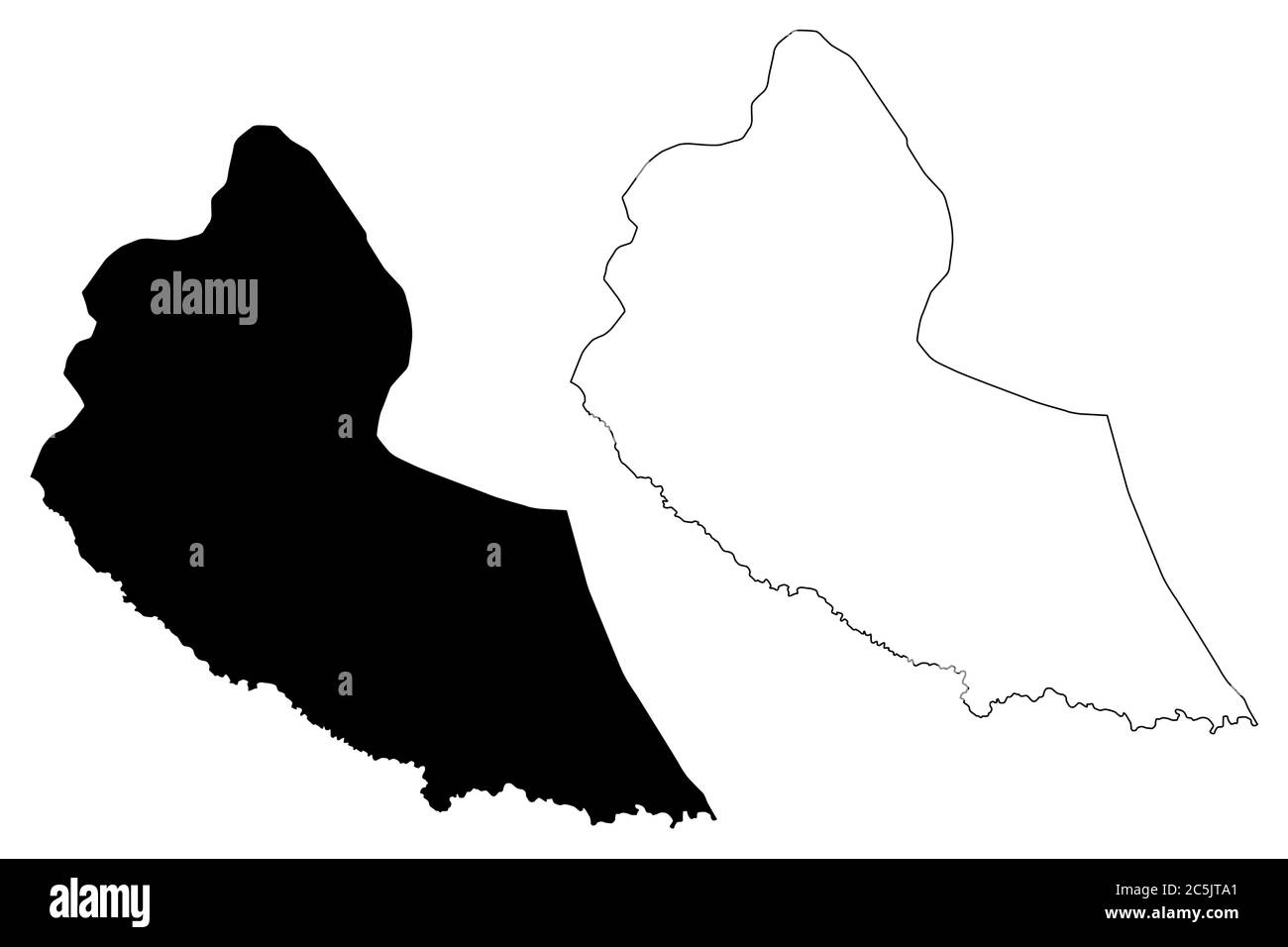 Ribeira Grande de Santiago comune (Repubblica di Cabo Verde, concelhos, Capo Verde, isola di Santiago, arcipelago) mappa vettoriale illustrazione, scribbl Illustrazione Vettoriale