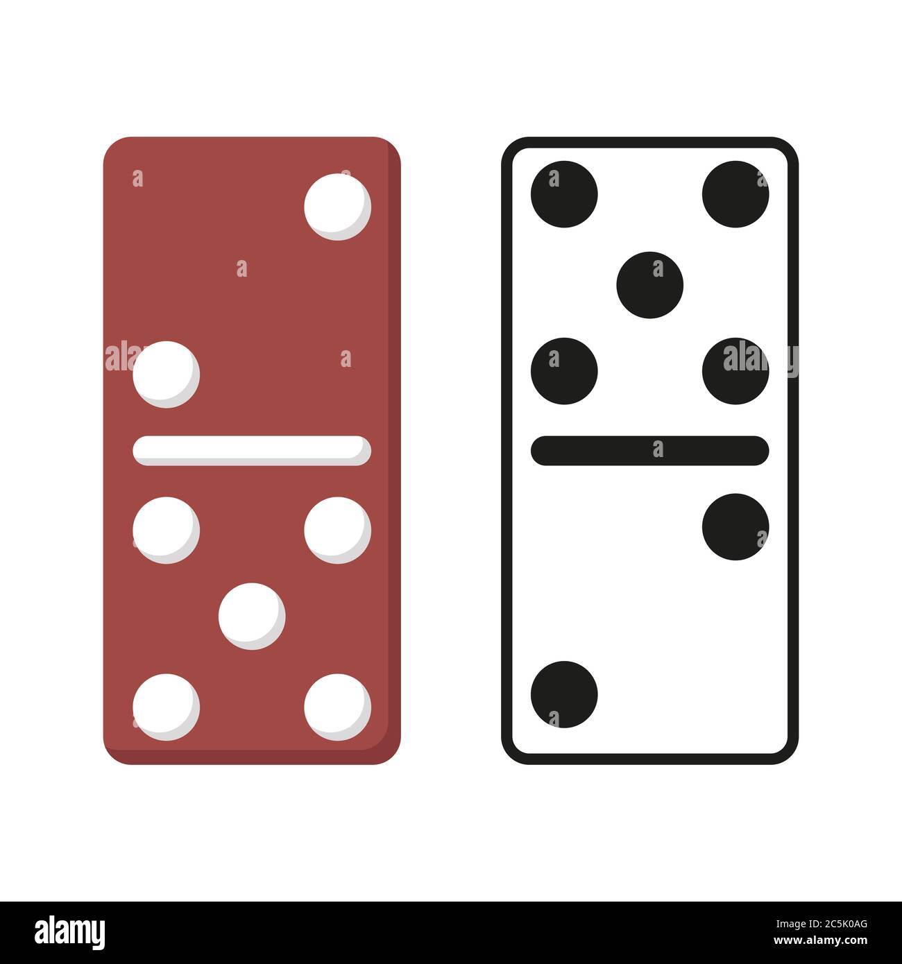 Domino è un gioco da tavolo conosciuto da quasi ogni persona fin  dall'infanzia. Illustrazione vettoriale stock per il tuo disegno grafico  Immagine e Vettoriale - Alamy