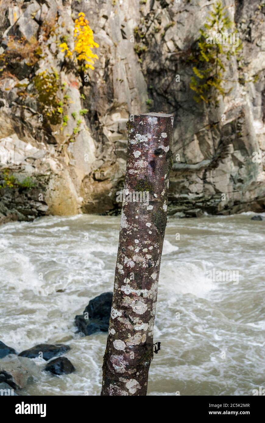 Cascate di Granite a Granite Falls, Washington. Foto Stock