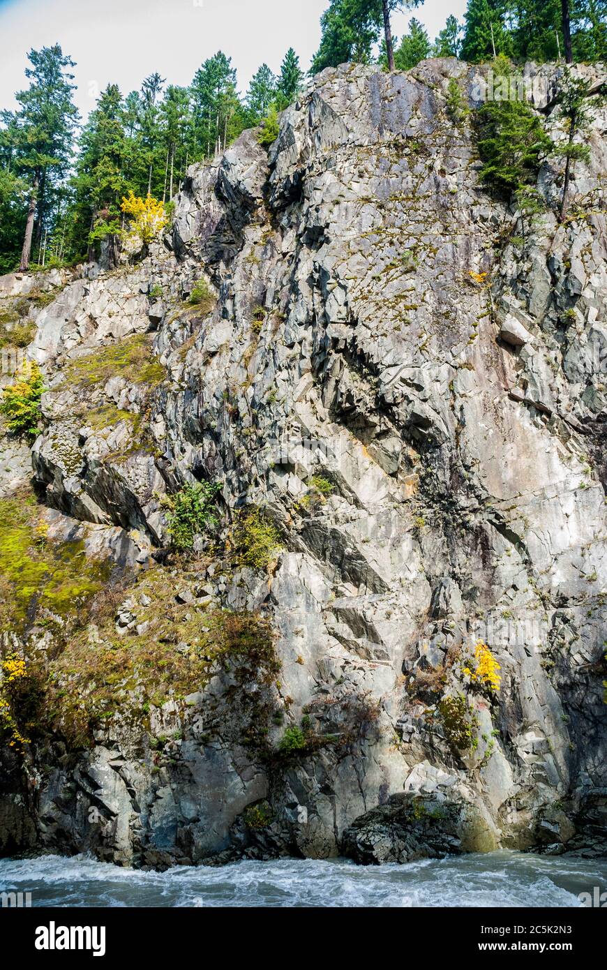 Cascate di Granite a Granite Falls, Washington. Foto Stock