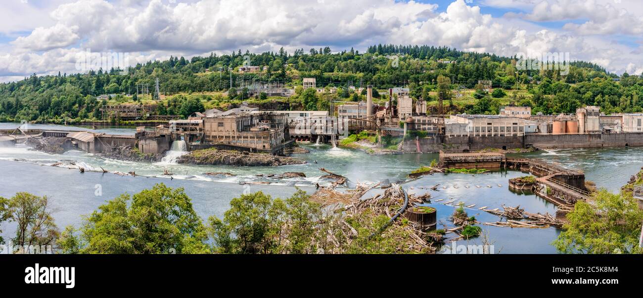 Immagine acquisita dall'alto della strada. Oregon City, O. Foto Stock