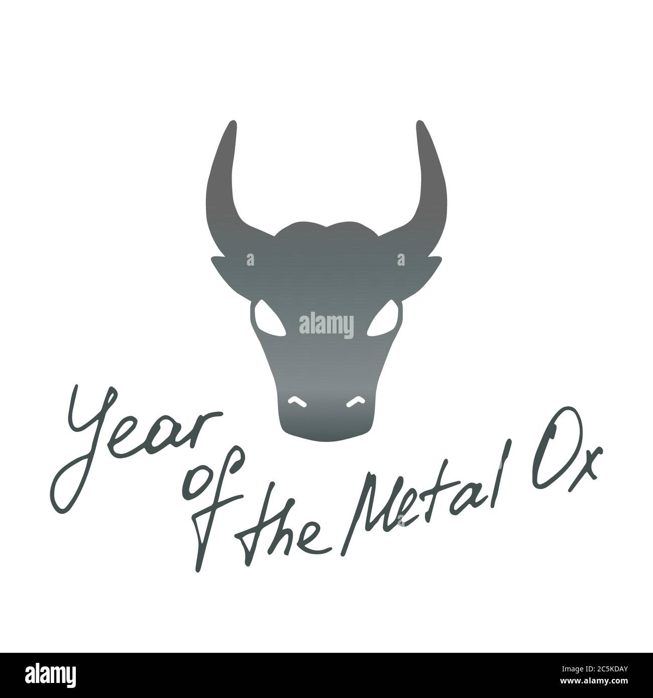 Cinese felice anno nuovo 2021. Anno del bue. Anno nuovo lunare Illustrazione Vettoriale