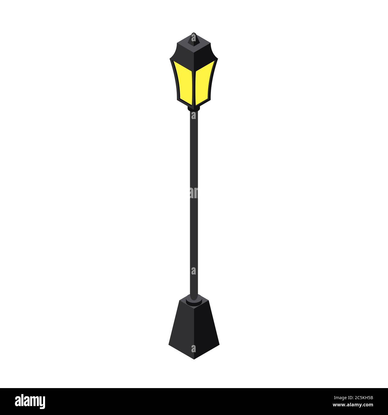 Lampada Post Street Road su sfondo bianco. Illustrazione vettoriale. EPS 10. Illustrazione Vettoriale