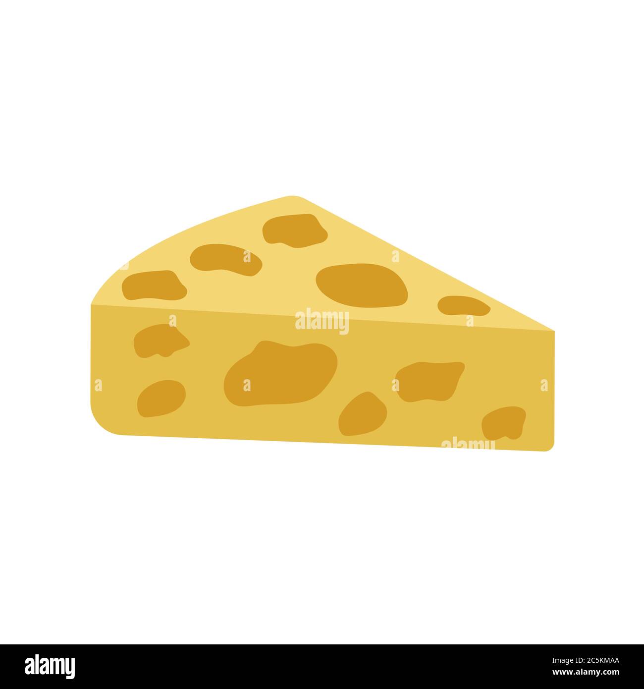 Formaggio su sfondo bianco. Illustrazione vettoriale in stile piatto alla moda. EPS 10. Illustrazione Vettoriale