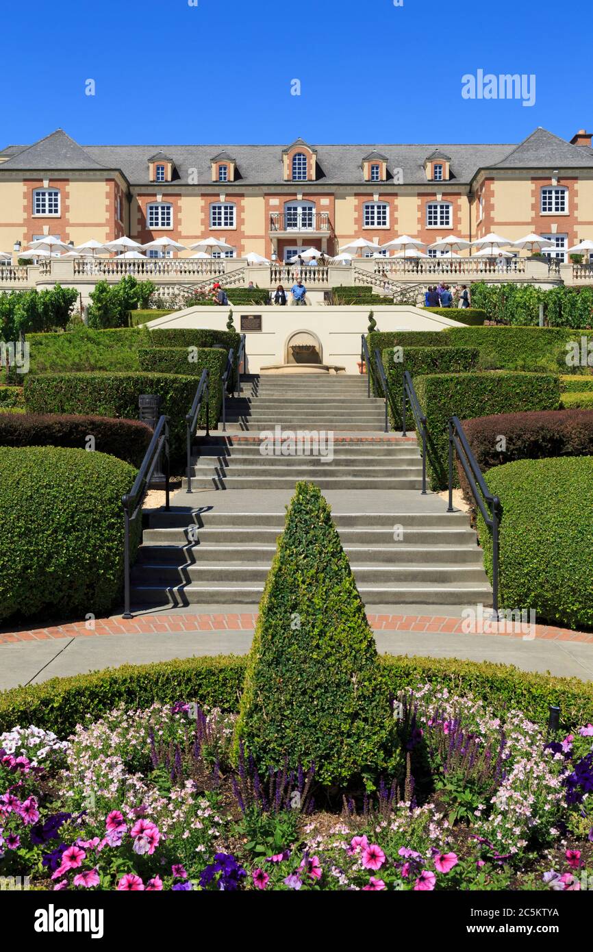 Azienda vinicola Domain Carneros, Carneros Valley, Napa County, California, Stati Uniti Foto Stock