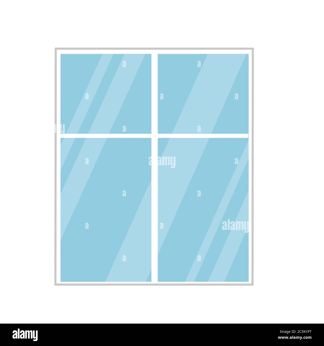 Finestra su sfondo bianco. Illustrazione vettoriale. EPS 10. Illustrazione Vettoriale