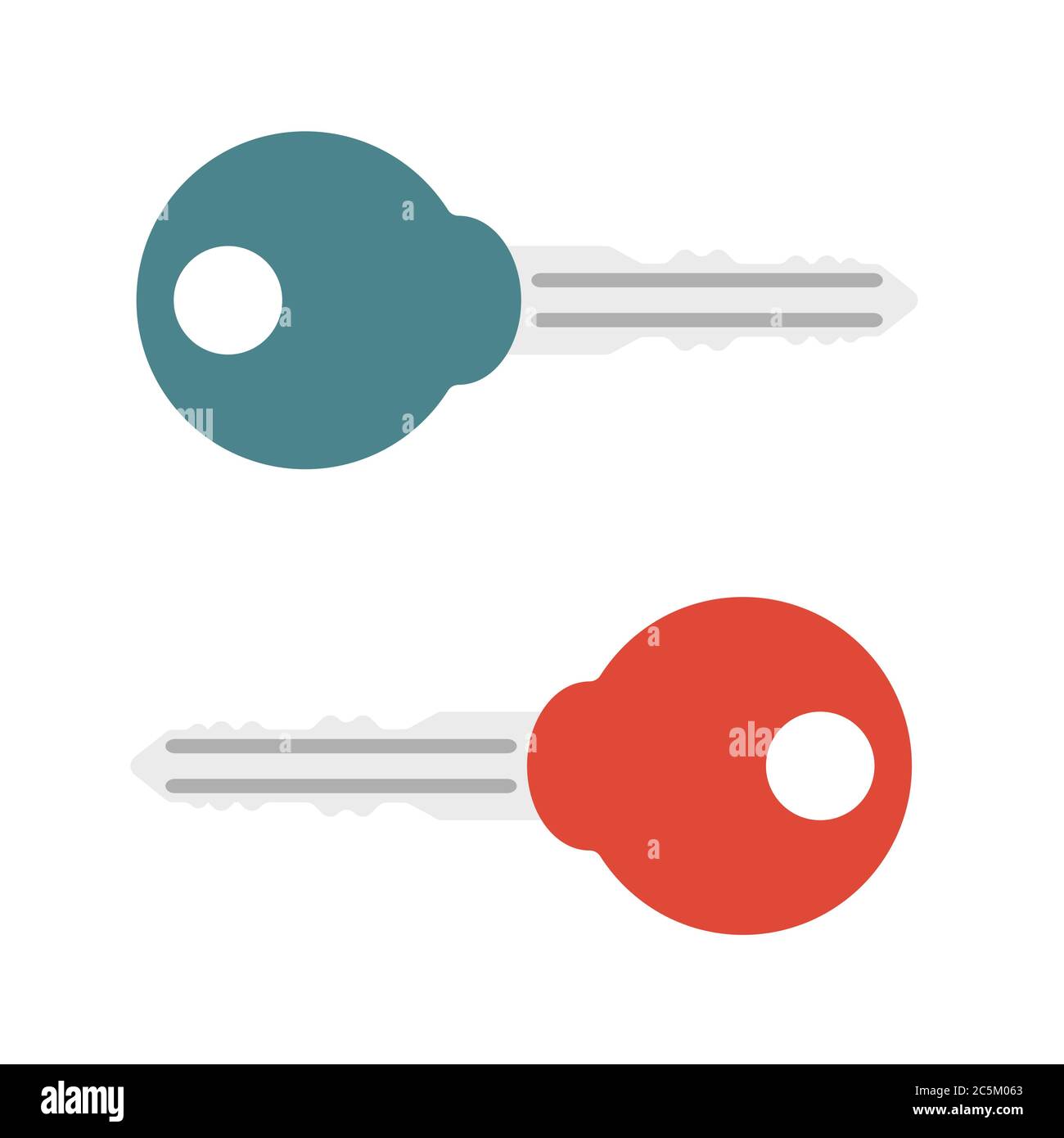 Icona chiave isolata su sfondo bianco. Stile piatto alla moda per grafica, sito web. Illustrazione vettoriale EPS 10 Illustrazione Vettoriale