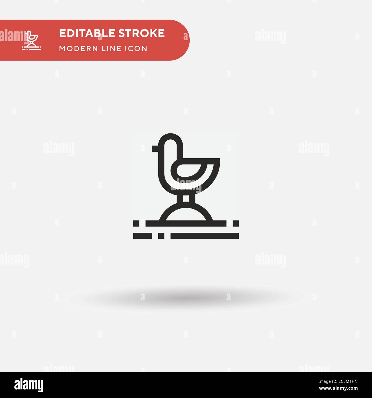 Icona vettore semplice di gabbiani. Modello di disegno simbolo illustrazione per elemento UI mobile Web. Pittogramma moderno a colori perfetto su tratto modificabile. Icone di gabbiani per il vostro progetto di business Illustrazione Vettoriale