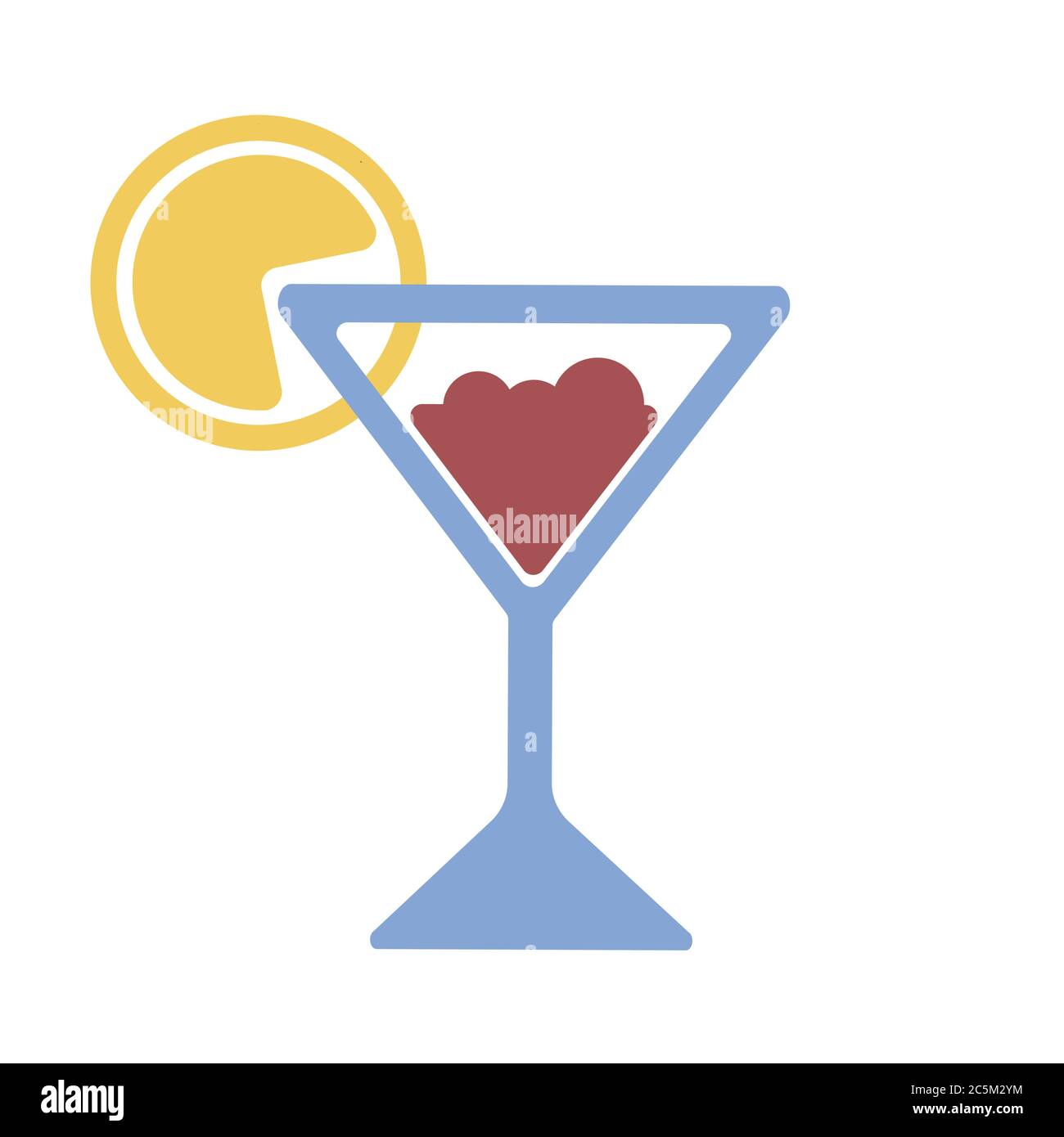 Icona cocktail su sfondo bianco. Illustrazione vettoriale in stile piatto alla moda. EPS 10 Illustrazione Vettoriale