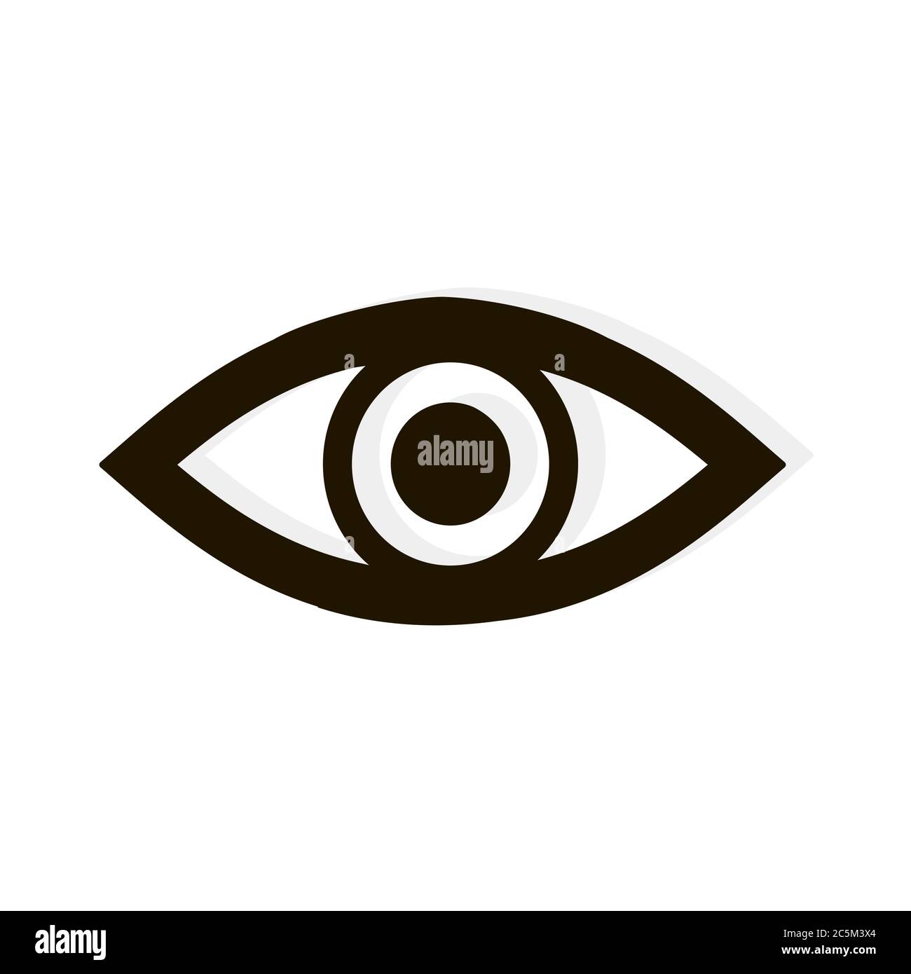 Icona occhio isolata su sfondo bianco. Illustrazione vettoriale EPS 10. Illustrazione Vettoriale