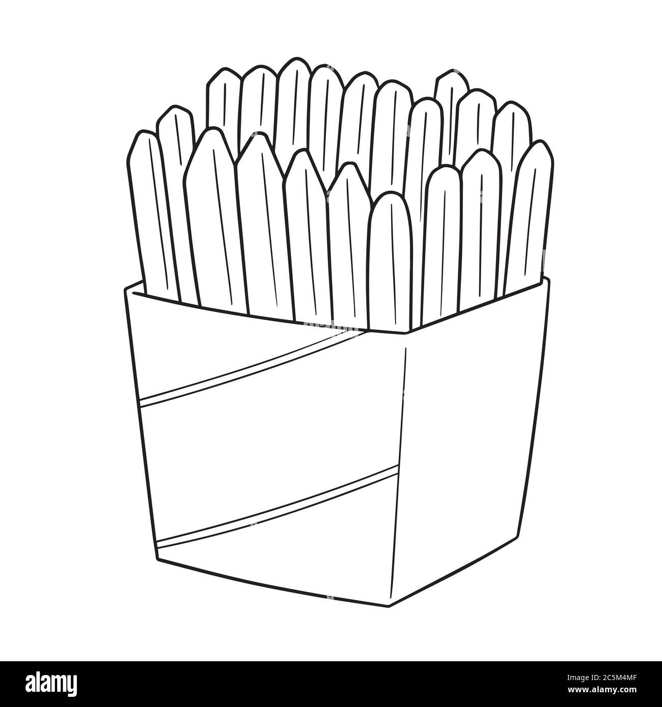 Set di vettore di frenchfries Illustrazione Vettoriale