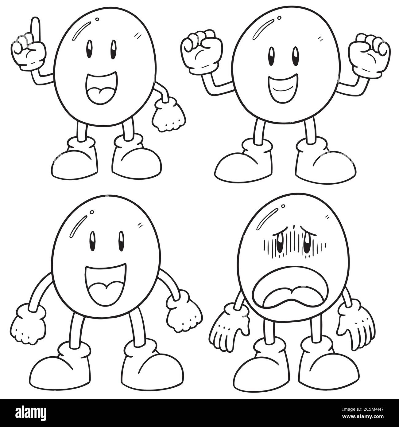 Set di vettore di cartoni di uovo Illustrazione Vettoriale