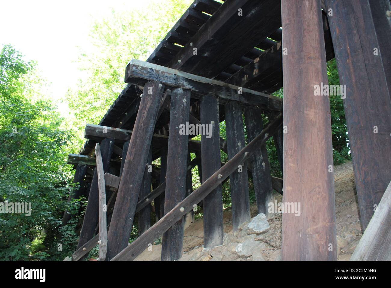 Ponte ferroviario Foto Stock