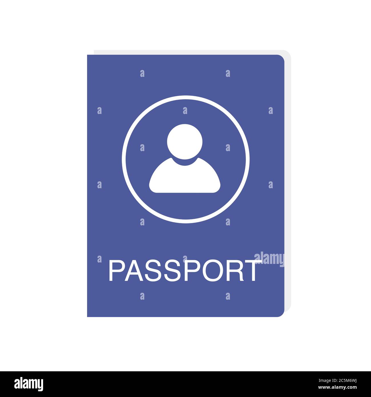 Icona Passport su sfondo bianco. Illustrazione vettoriale in stile piatto alla moda. ESP 10. Illustrazione Vettoriale