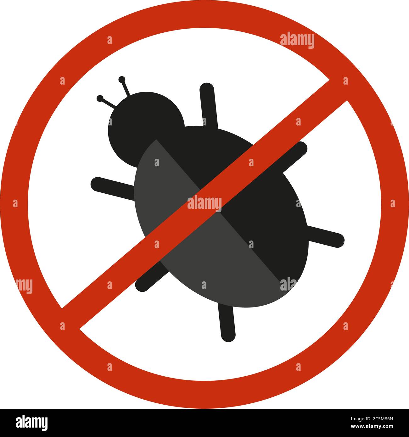 Segnale di bug disattivato. Illustrazione vettoriale. Illustrazione Vettoriale