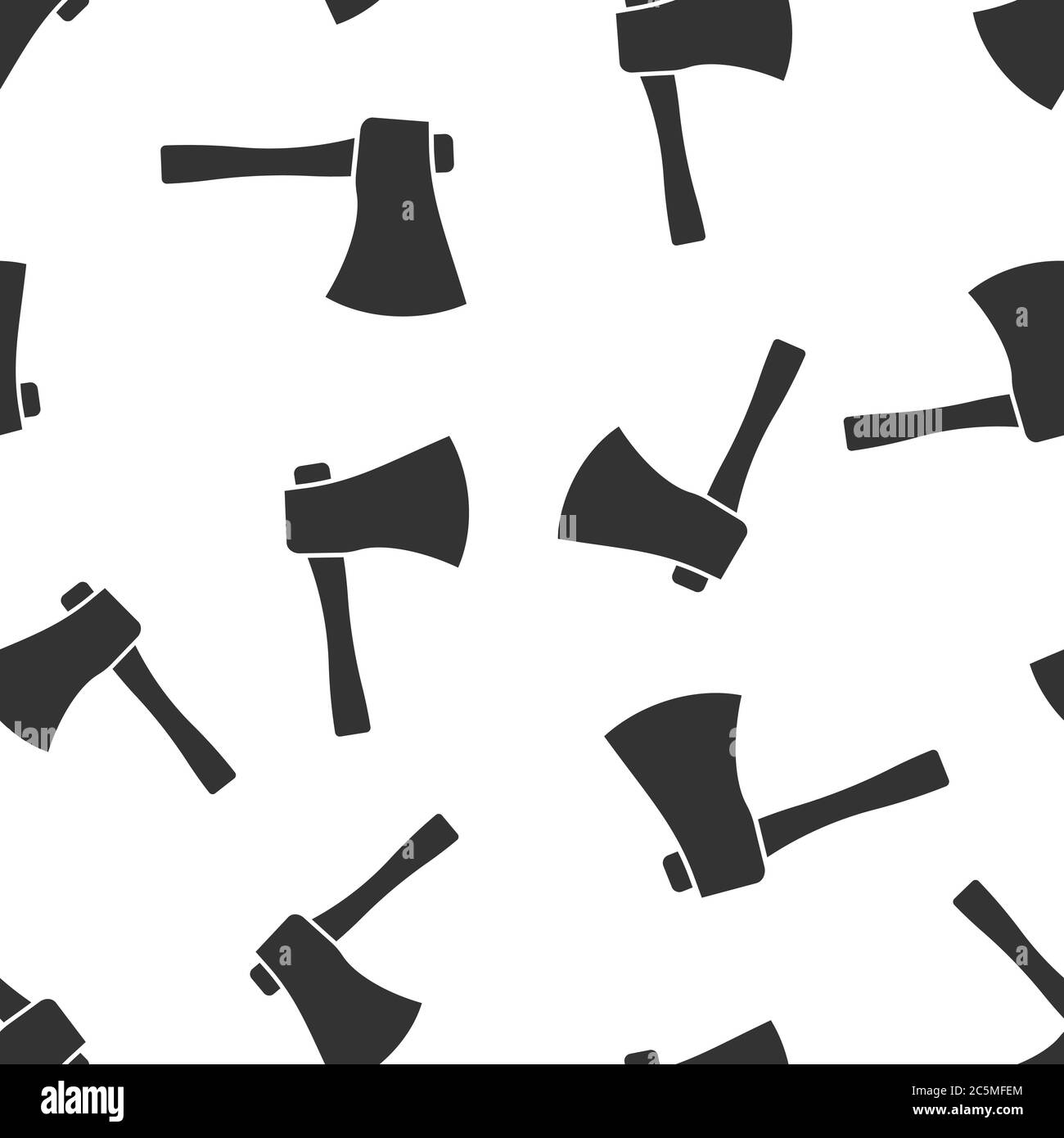 Icona AX in stile piatto. Immagine vettoriale Lumberjack su sfondo bianco isolato. Concetto aziendale di modello blade senza soluzione di continuità. Illustrazione Vettoriale