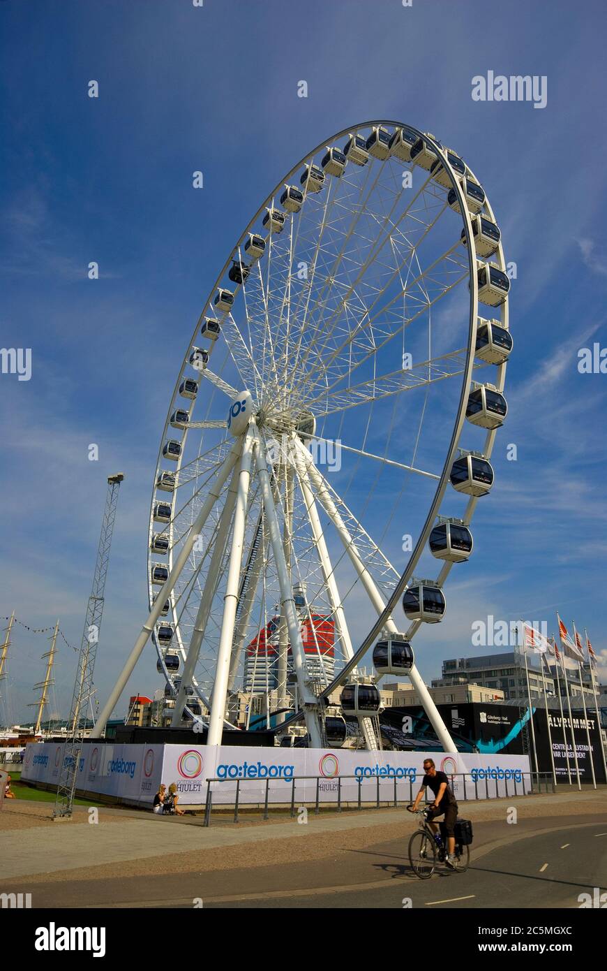 La ruota Liseberg (60 metri di altezza) nel Giardino del piacere, Goteborg, Svezia Foto Stock