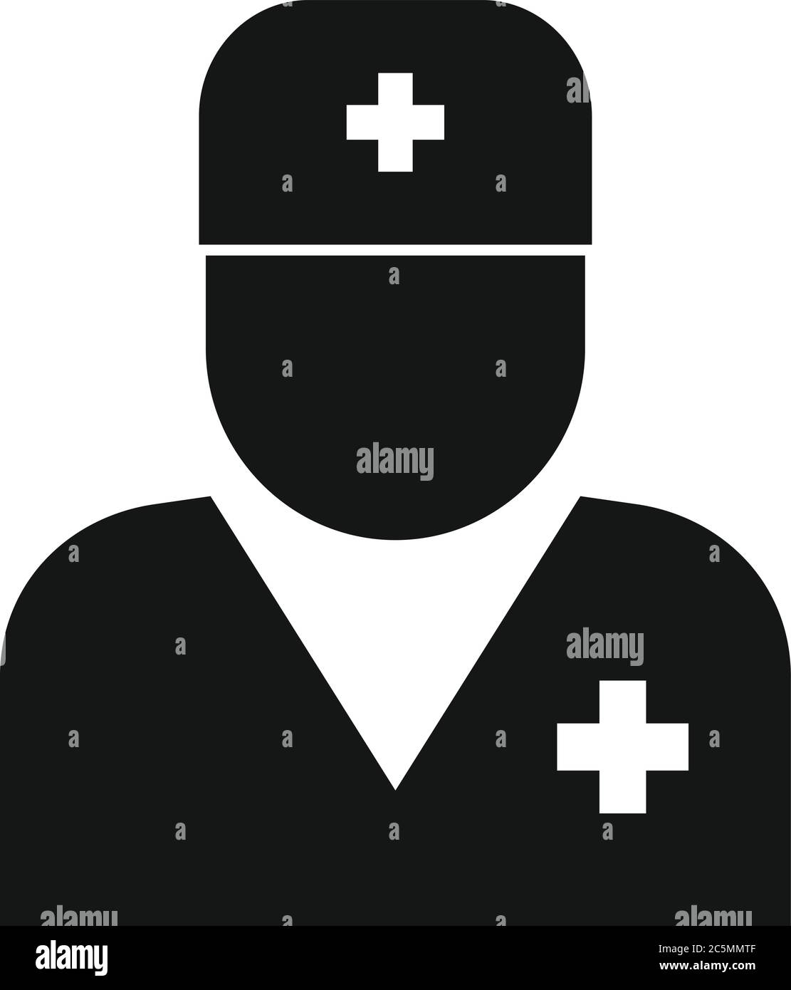 Medico Ospedaliero icona. Semplice illustrazione del medico ospedaliero icona vettoriali per il web design isolato su sfondo bianco Illustrazione Vettoriale