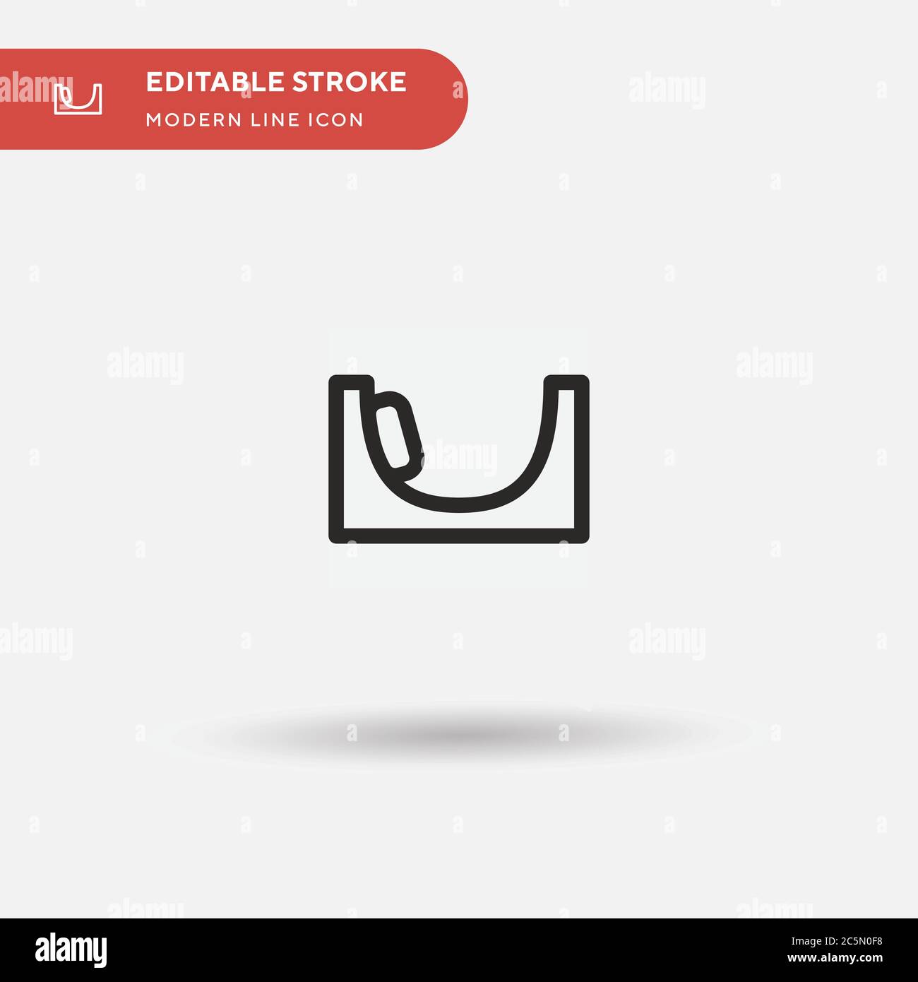 Icona vettore semplice attrazione. Modello di disegno simbolo illustrazione per elemento UI mobile Web. Pittogramma moderno a colori perfetto su tratto modificabile. Icone di attrazione per il vostro progetto di affari Illustrazione Vettoriale