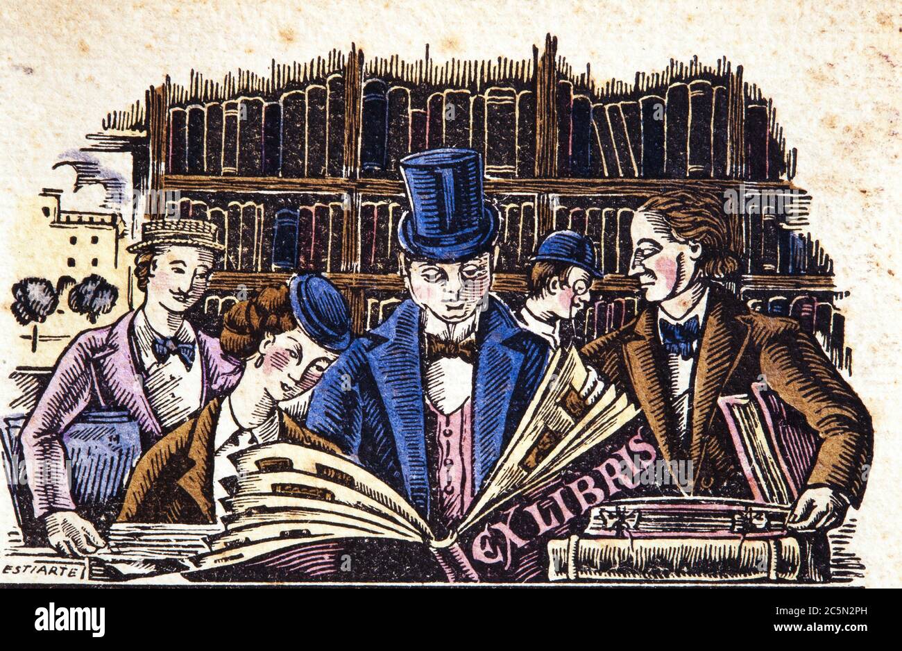ESTIARTE EX LIBRIS. C. P. Foto Stock