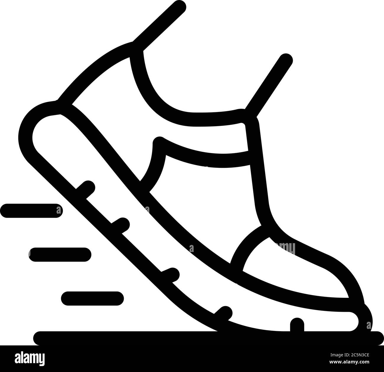 La scarpa da corsa, l'icona di stile di contorno Immagine e Vettoriale -  Alamy