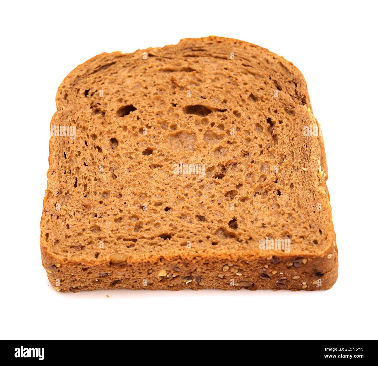 Pane di segale isolati su sfondo bianco Foto Stock