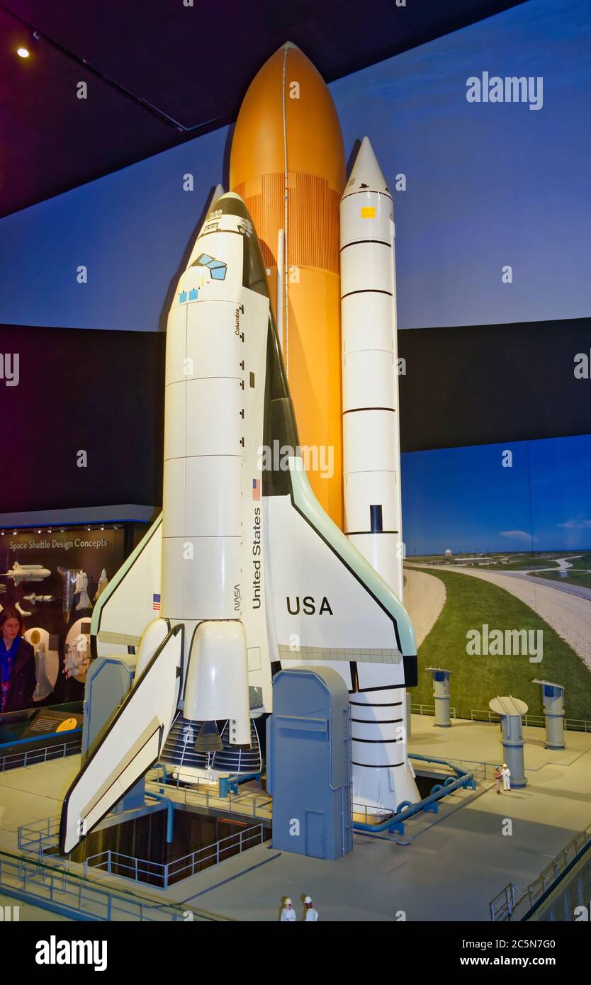 Modello dello Space Shuttle Columbia Foto Stock