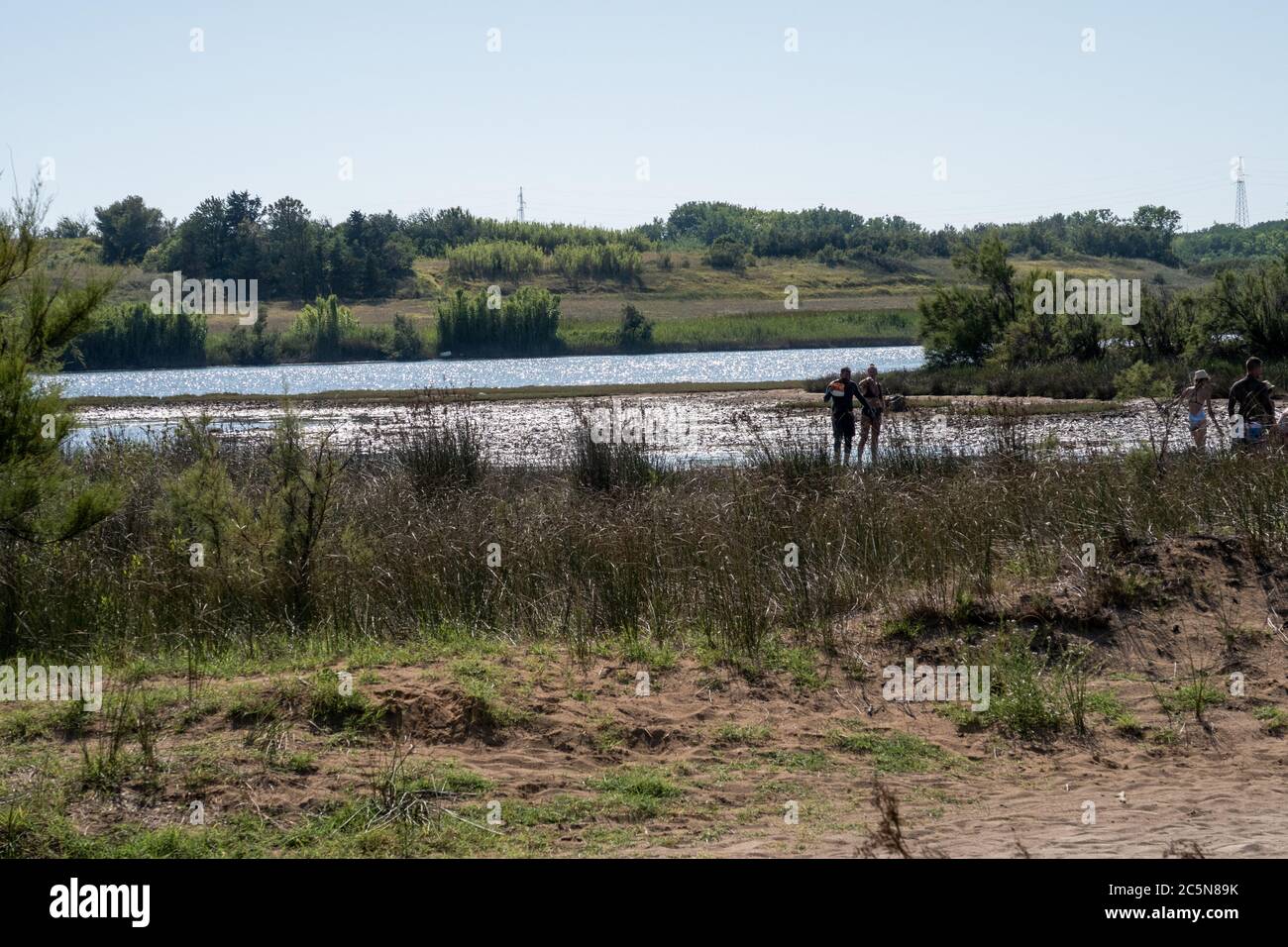 La laguna di fango terapeutico curativo di Nin in Croazia. Spiaggia della  Regina, Zara County, Dalmazia, Croazia Foto stock - Alamy