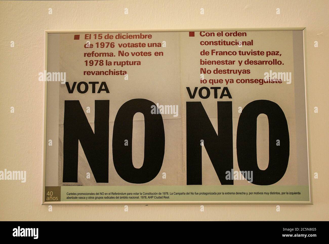 Toledo, Castilla-la Mancha, Spagna, Europa. Mostra dedicata al 40° anniversario della Costituzione spagnola 1978-2018. Foto Stock