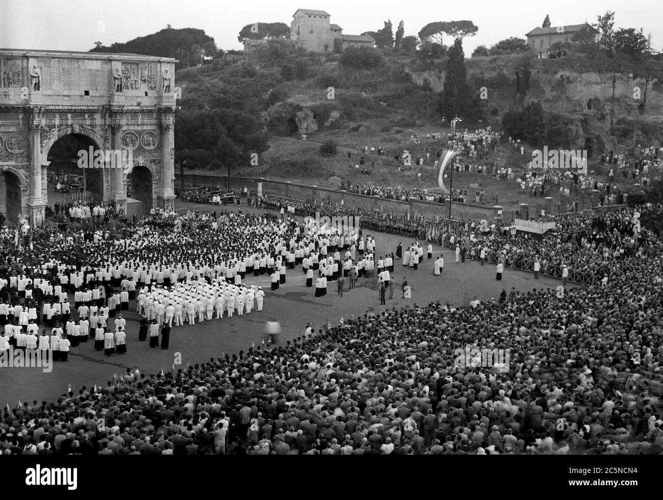 Città del Vaticano Papa Giovanni XXIII - Processione del Corpus Domini - 16 giugno 1960 Foto Stock