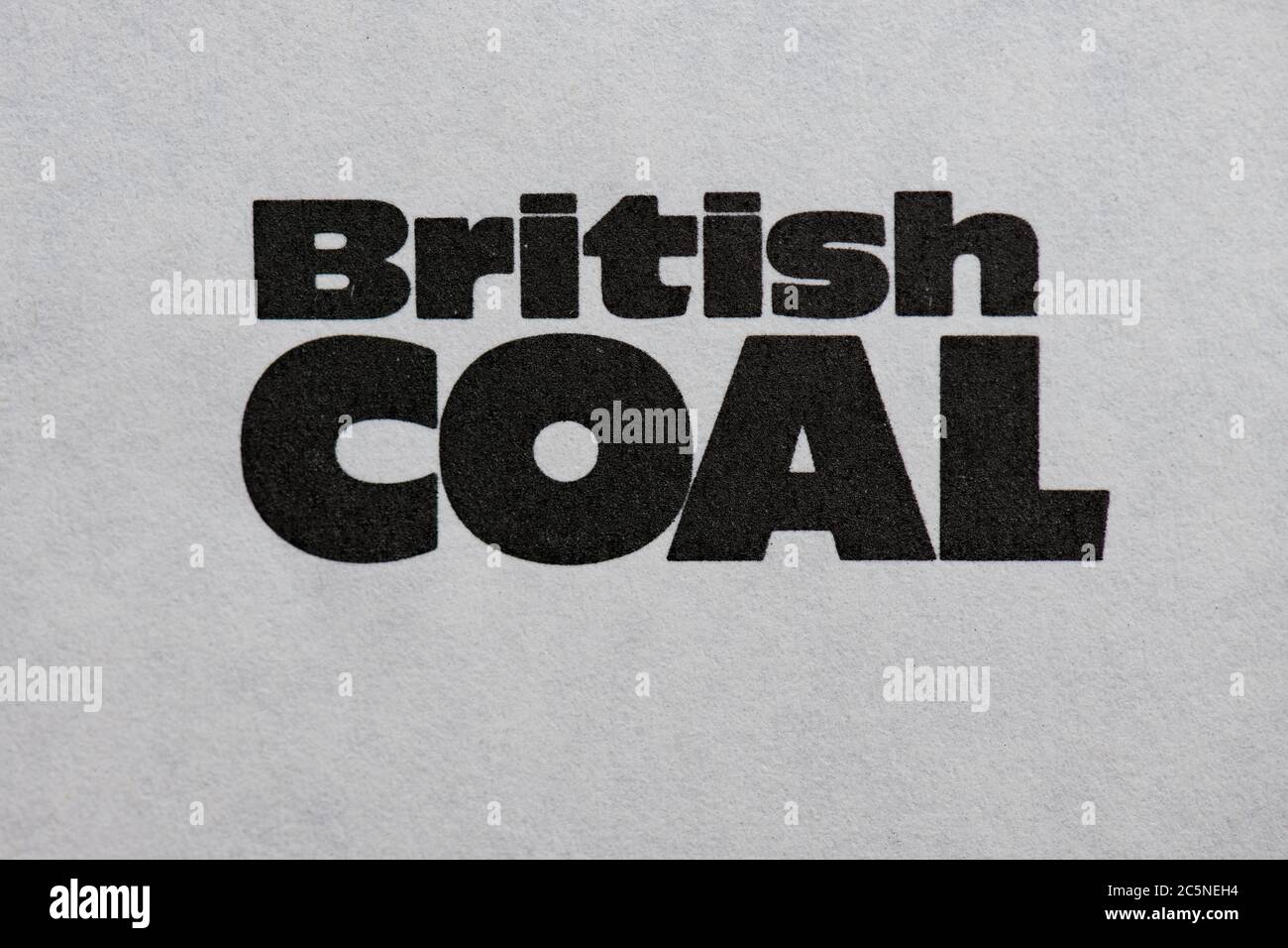 Logo British Coal dalla lettera Foto Stock