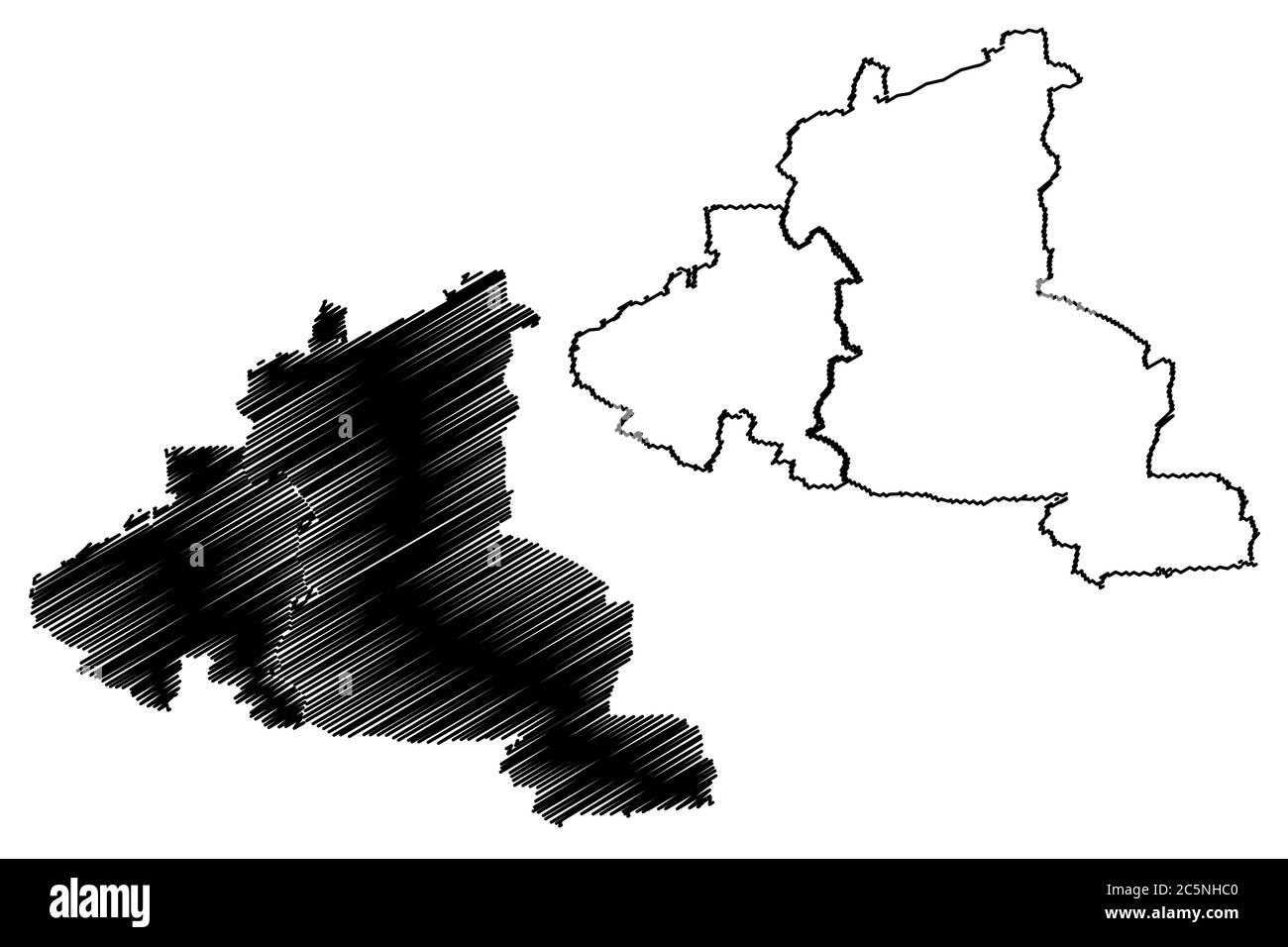 Mappa di Tangerang (Repubblica di Indonesia, isola di Java) illustrazione vettoriale, schizzo della città di Tangerang mappa Illustrazione Vettoriale