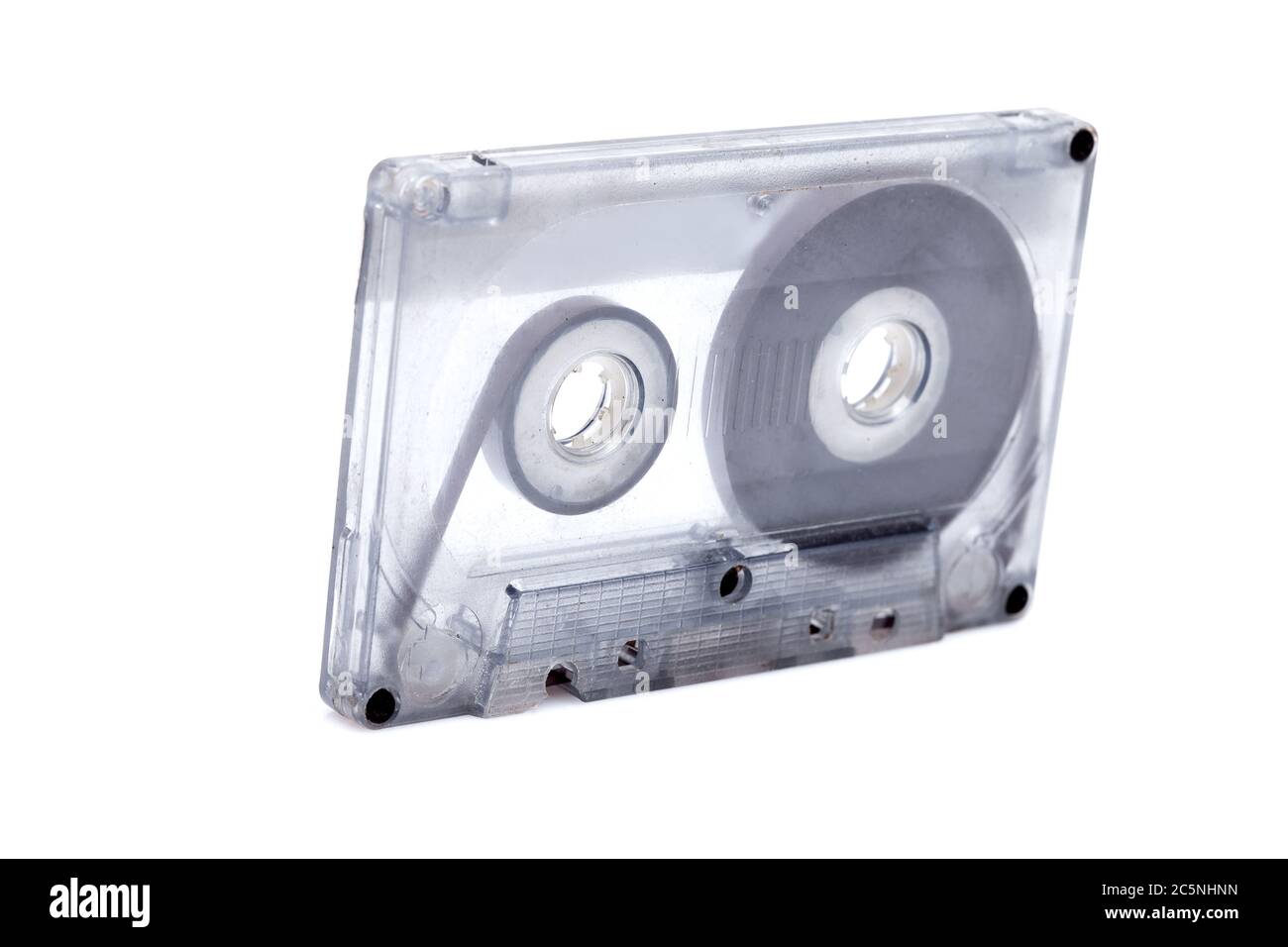 cassetta audio con nastro magnetico per la registrazione e l'ascolto di musica. Foto Stock
