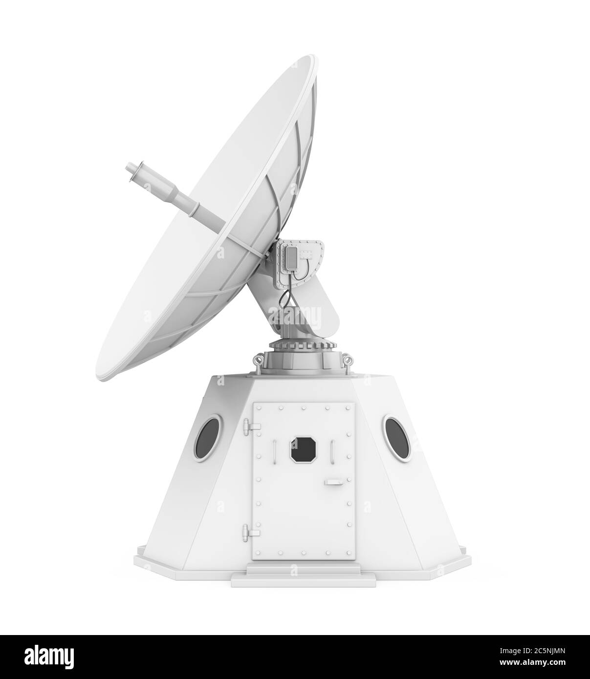 Antenna satellitare isolato Foto Stock