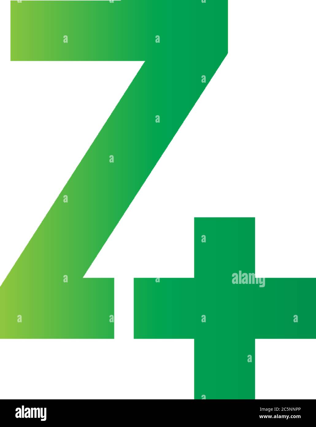 Logo Cross Z Letter, concetto di design del logo Medical Cross Z Letter Illustrazione Vettoriale