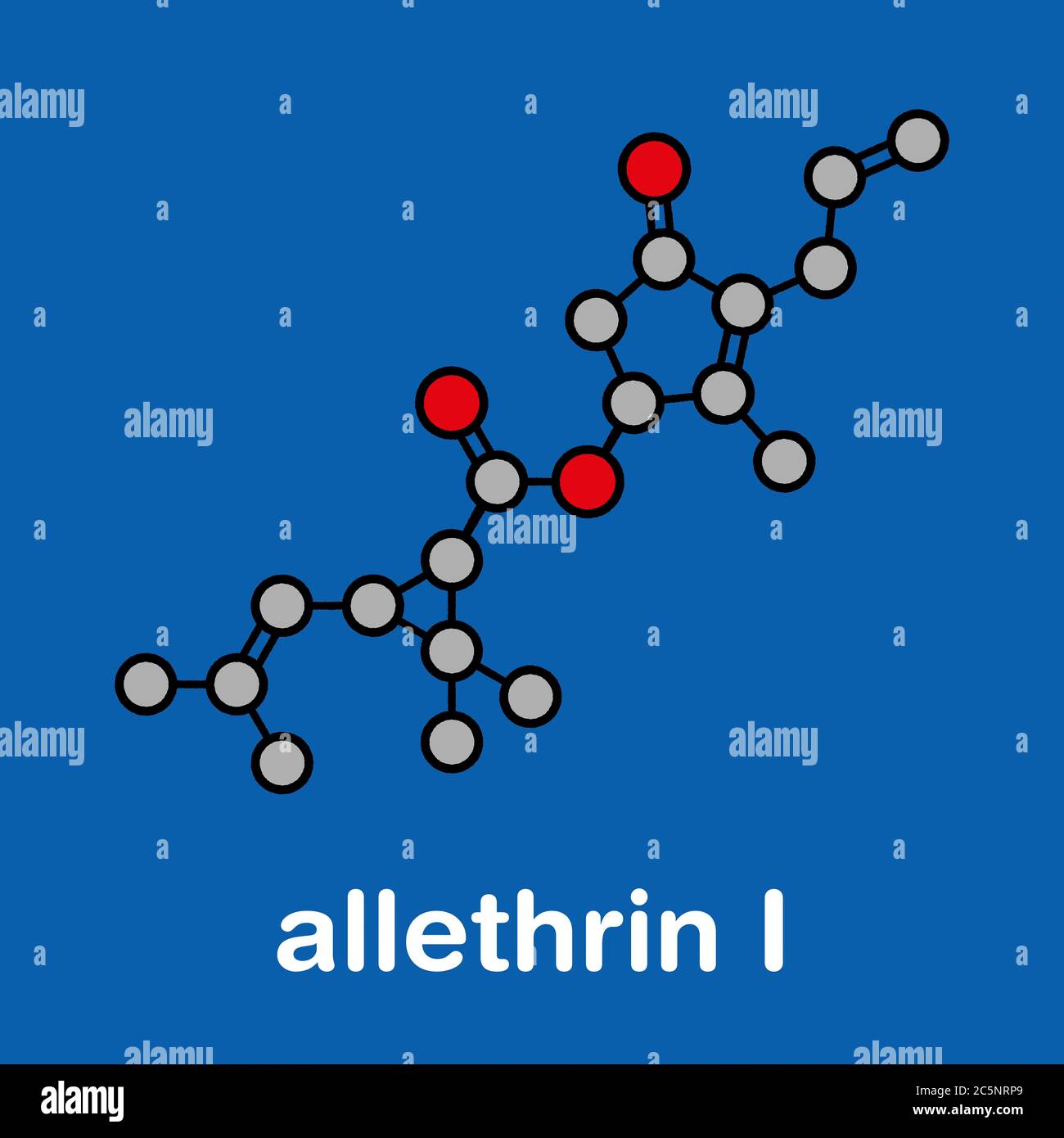 Aletrin piretroide insetticida. Analogo sintetico del prodotto chimico del  fiore di crisantemo. Spesso usato contro le zanzare. Formula scheletrica  stilizzata (struttura chimica): Gli atomi sono indicati come cerchi  codificati a colori: Idrogeno (