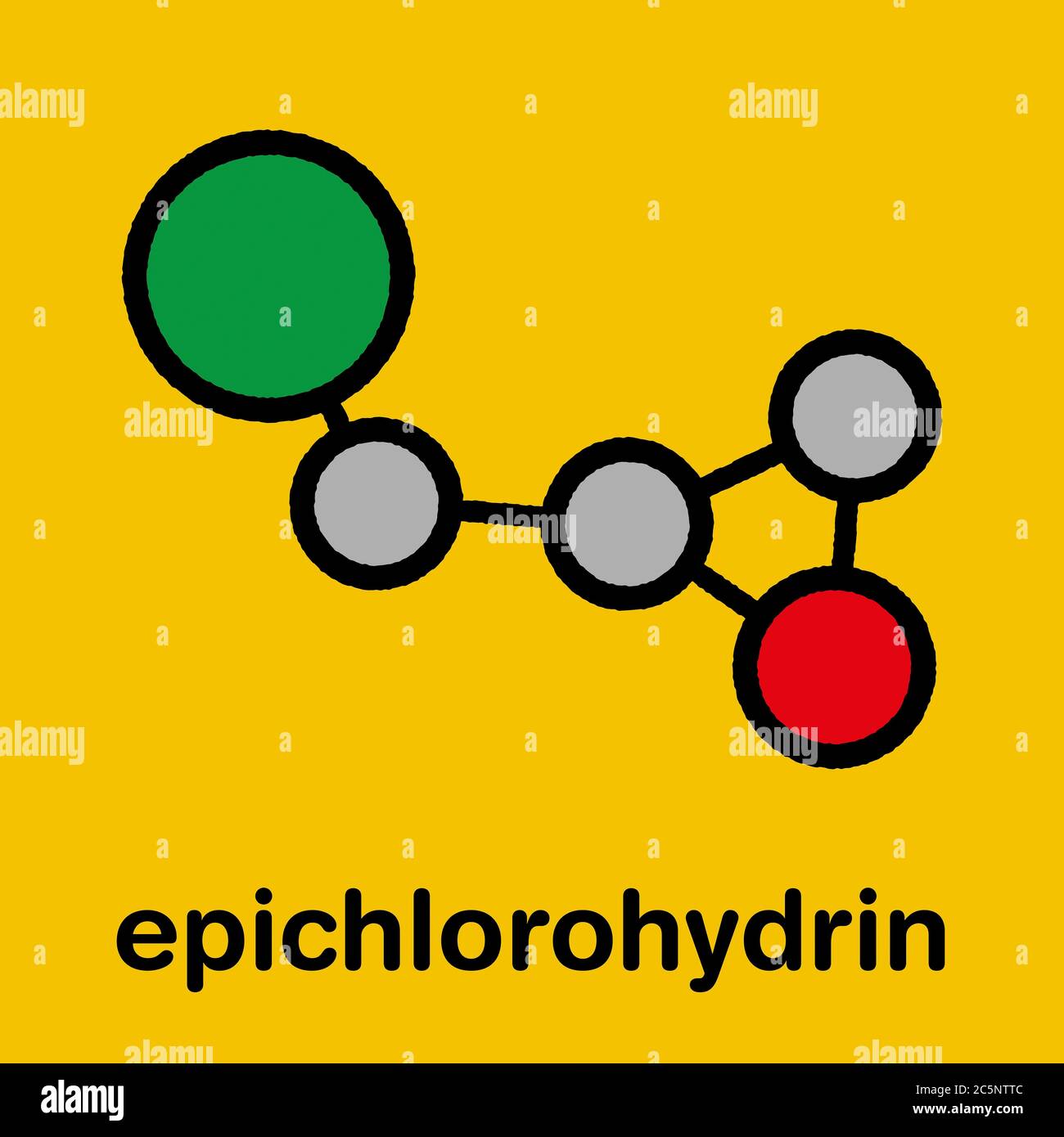 Blocco di costruzione in resina epossidica per epicloridrina (ECH). Foto Stock