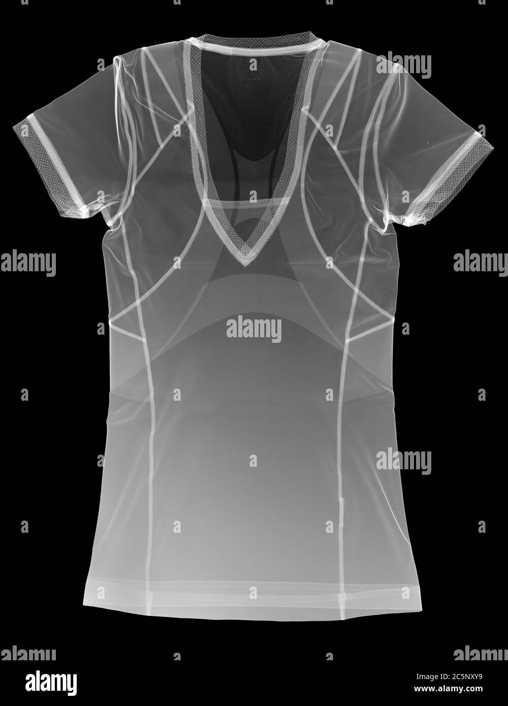 T-shirt sportiva, raggi X. Foto Stock
