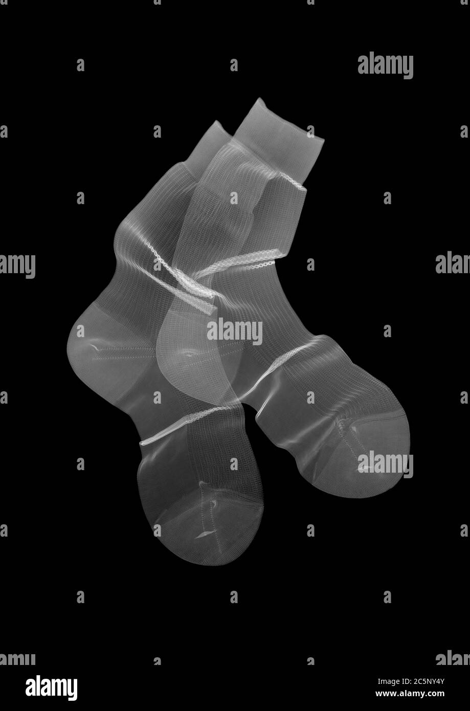 Coppia di calze, raggi X. Foto Stock