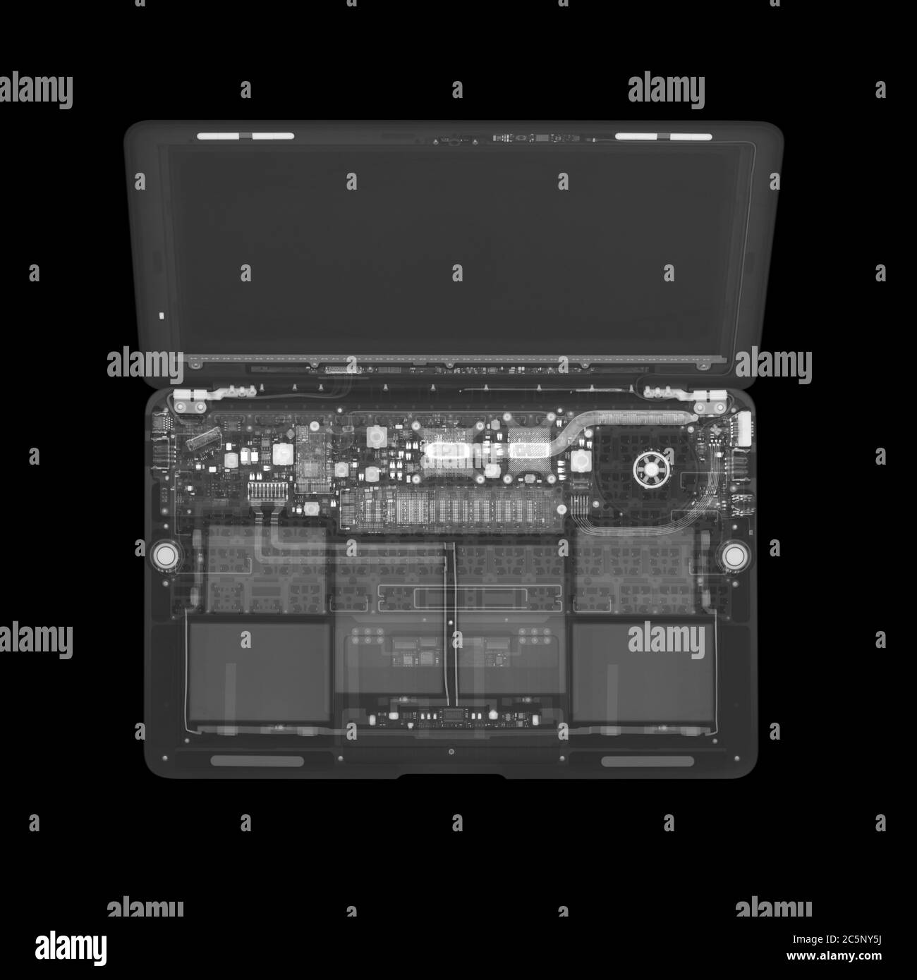 Computer portatile, raggi X. Foto Stock